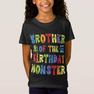 Camiseta Hermano Del Monstruo Del Cumpleaños Alien Kid B-da