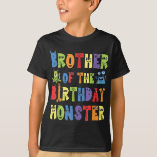 Camiseta Hermano Del Monstruo Del Cumpleaños Alien Kid B-da