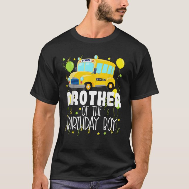 Camiseta Hermano Del Nacimiento De Los Niños De Autobús Esc (Anverso)