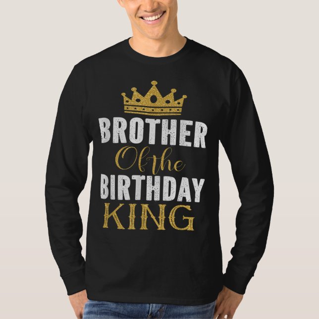 Camiseta Hermano Del Nacimiento King Boys regalo de Fiesta  (Anverso)