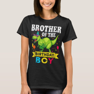 Camiseta Hermano del niño cumpleaños T-Rex RAWR Dinosaur Bi