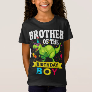 Camiseta Hermano del niño cumpleaños T-Rex RAWR Dinosaur Bi