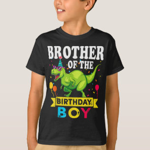Camiseta Hermano del niño cumpleaños T-Rex RAWR Dinosaur Bi