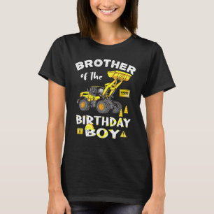 Camiseta Hermano Del Niño De Cumpleaños Bro Yello De Constr