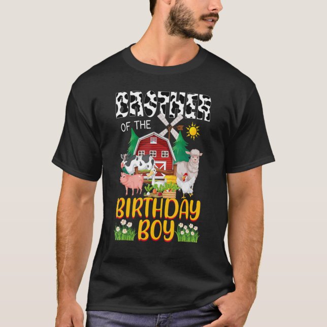 Camiseta Hermano Del Niño De Cumpleaños Cow Farm Barnyard M (Anverso)