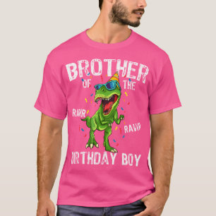 Camiseta Hermano Del Niño De Cumpleaños De Rawr Dinosaurios