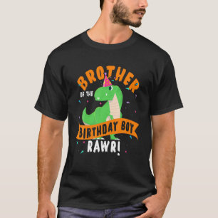 Camiseta Hermano Del Niño De Cumpleaños Dinosaur Divertido