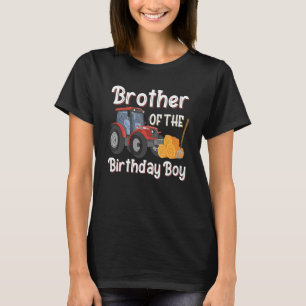 Camiseta Hermano Del Niño De Cumpleaños Granja Tractor Farm