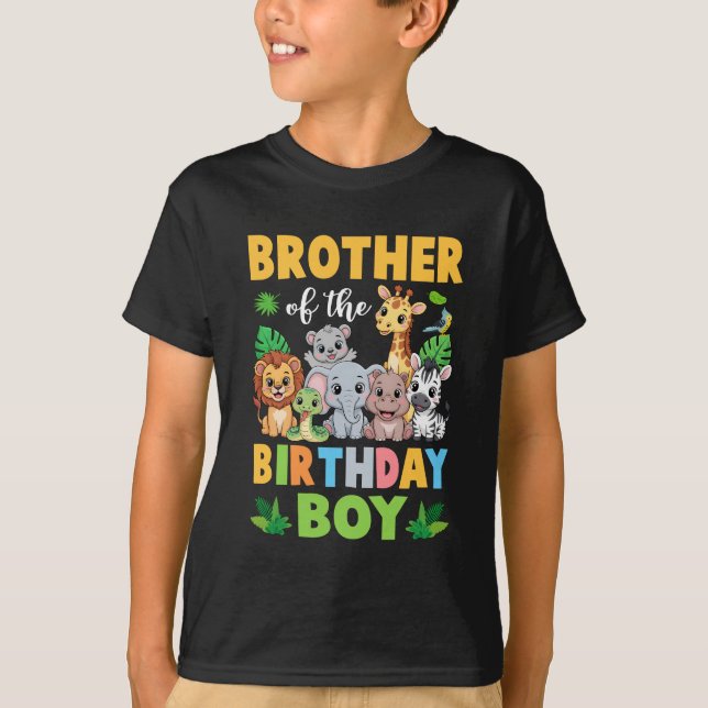 Camiseta Hermano Del Niño De Cumpleaños Niños Ani De La Sel (Anverso)