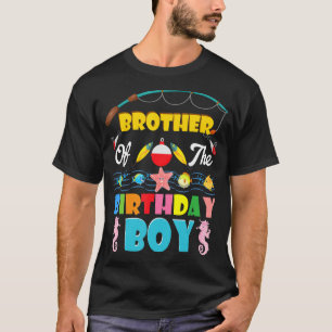 Camiseta Hermano Del Niño De Cumpleaños O Aliado De Pescado