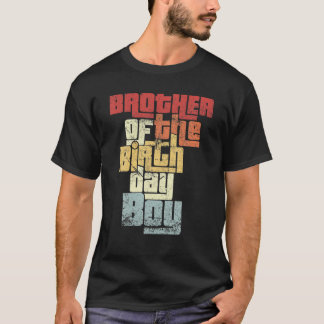 Camiseta Hermano del niño de cumpleaños retro fresco a la p