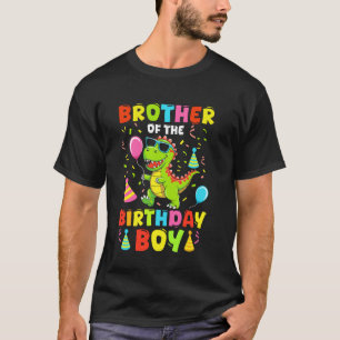 Camiseta Hermano del niño de cumpleaños T Rex RAWR Dinosaur