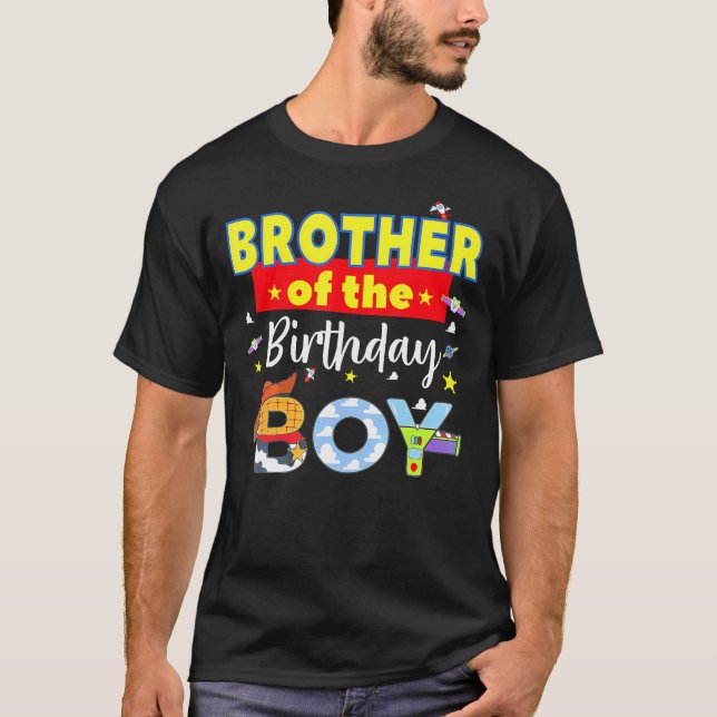 Camiseta Hermano Del Niño De Cumpleaños Toy Familly Matchin (Anverso)