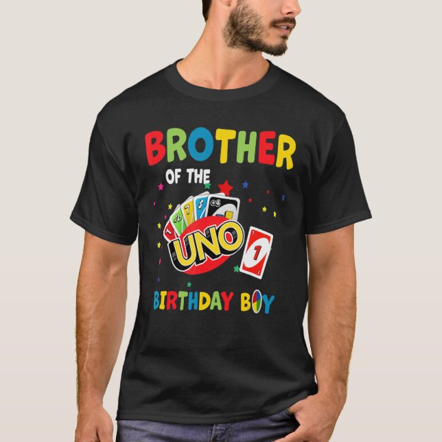 Camiseta Hermano Del Niño De Cumpleaños Uno Uno (Anverso)