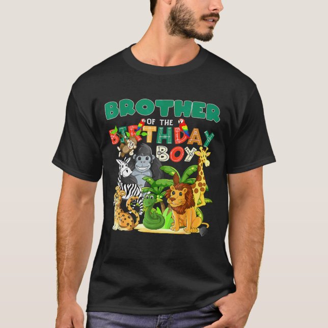 Camiseta Hermano Del Niño Nacimiento Zoológico Safari Ju (Anverso)