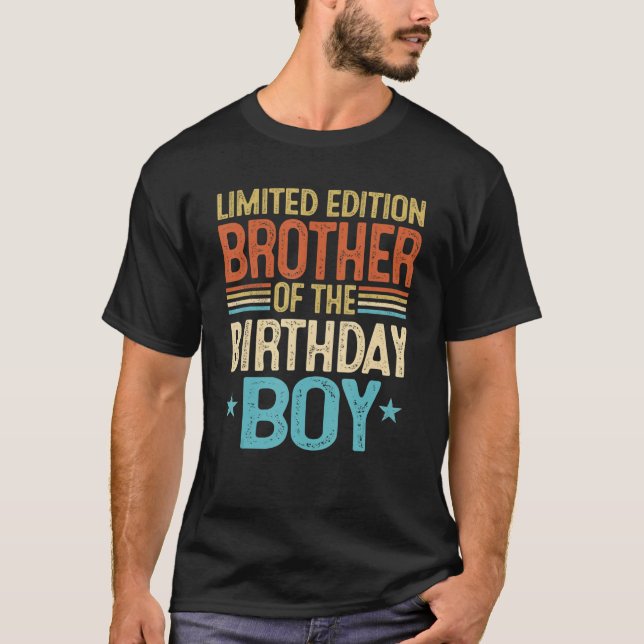 Camiseta Hermano Del Niño Primo De Cumpleaños (Anverso)