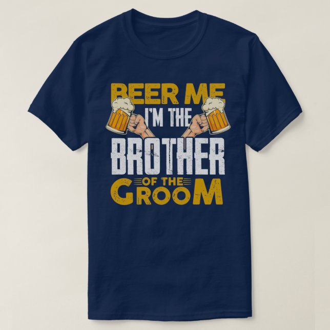 Camiseta Hermano del novio brindando (Diseño del anverso)