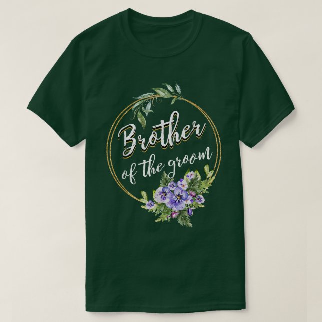 Camiseta Hermano del novio fiesta de soltero de la boda (Diseño del anverso)