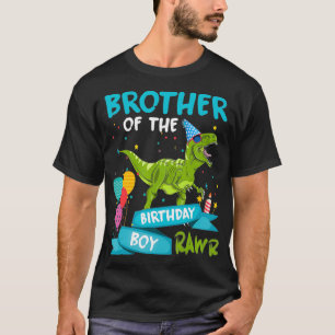 Camiseta Hermano del regalo de cumpleaños T-Rex Dinosaur