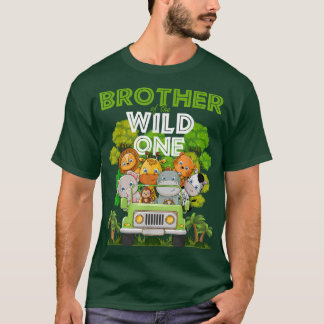 Camiseta Hermano Del Salvaje Safari De Cumpleaños De Un Cam