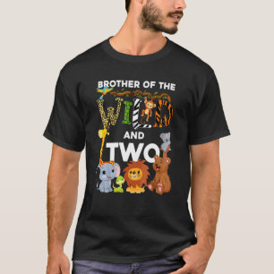 Camiseta Hermano Del Salvaje Y Dos Zoo De Safari De Cumplea