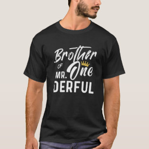 Camiseta Hermano Del Sr. 1er Cumpleaños Maravilloso Uno- Gr