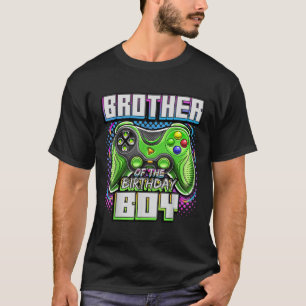 Camiseta Hermano del video de la familia del niño de cumple