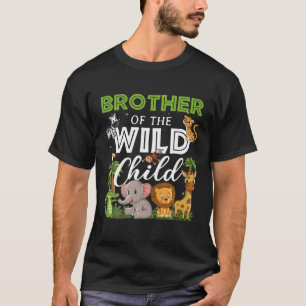 Camiseta Hermano Del Zoológico De Niños Salvajes Cumpleaños