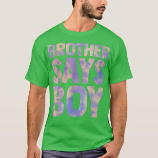 Camiseta hermano dice que el sexo masculino revela el anunc