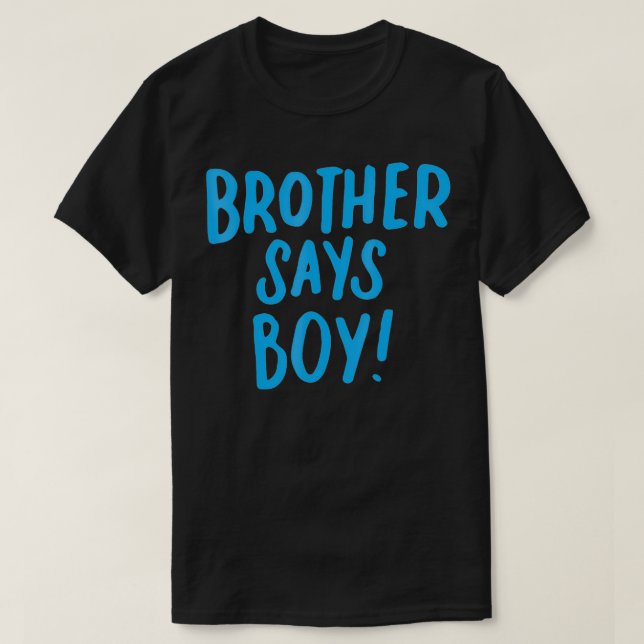Camiseta Hermano dice que niño revela género para hermanos  (Diseño del anverso)