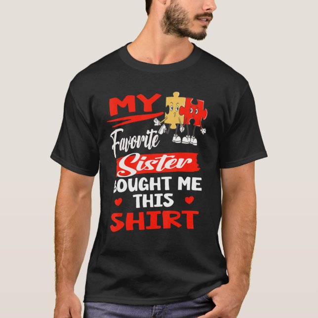 Camiseta Hermano divertido a hermana o a las mejores herman (Anverso)