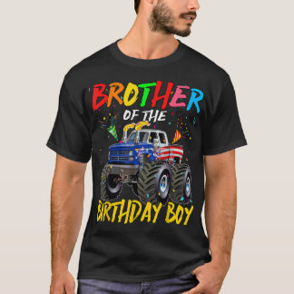 Camiseta Hermano el cumpleaños del niño monstruo del camión