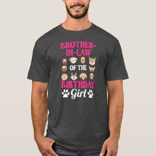 Camiseta Hermano En Derecho Del Chica De Cumpleaños Perro P