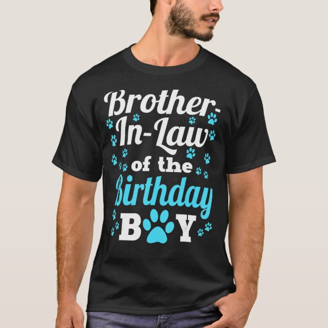 Camiseta Hermano En Derecho Del Niño De Cumpleaños Perro Pa (Anverso)