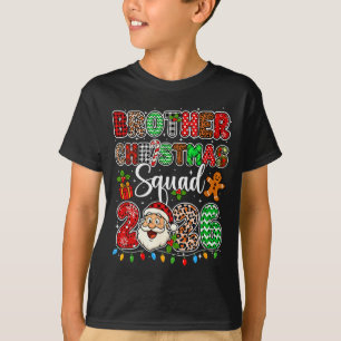 Camiseta Hermano Equipo de Navidad 2026 Leopardo Divertido 