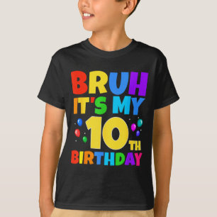 Camiseta Hermano Es Mi Cumpleaños Número 10 Divertido Cumpl
