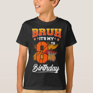 Camiseta Hermano Es Mi Cumpleaños Número 8 Ller Sketll Niño