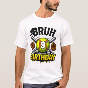 Camiseta Hermano Es Mi Cumpleaños Número 9 Niños Suaves 9 A