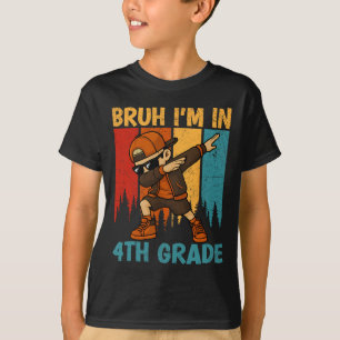 Camiseta Hermano, estoy en 4º grado, cuarto grado, chico da