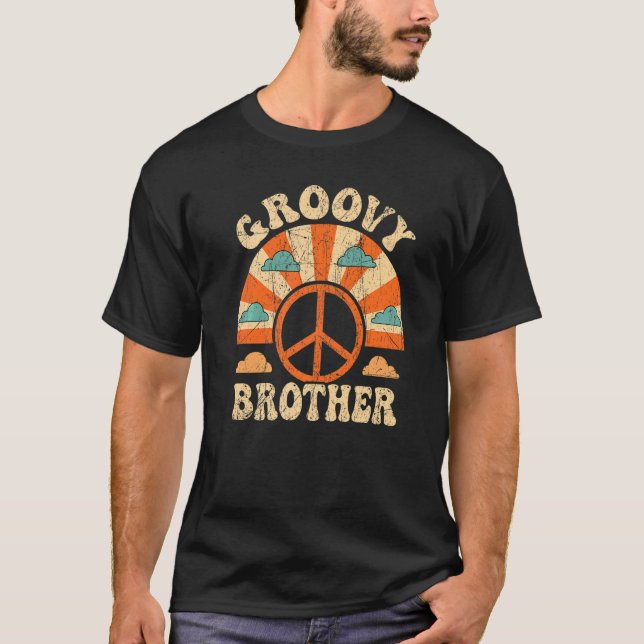 Camiseta Hermano Groovy Hermano Retro Hermano Estético de l (Anverso)