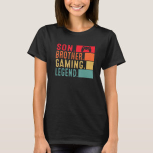 Camiseta Hermano hijo leyenda de los juegos Videojugador pa