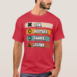 Camiseta Hermano Hijo Leyenda de los Videojuegos Divertido