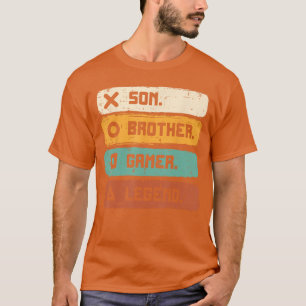 Camiseta Hermano hijo leyenda de videojuegos para hombres y