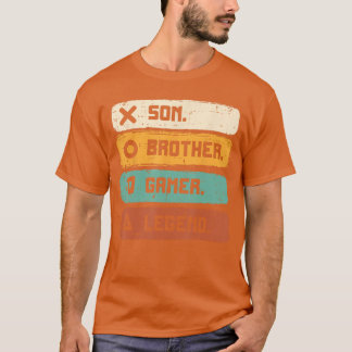 Camiseta Hermano hijo leyenda de videojuegos para hombres y