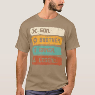 Camiseta Hermano hijo Video Jugador Leyenda Juegos Hombres
