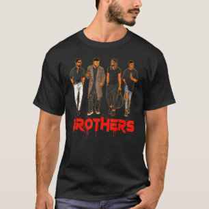 Camiseta Hermano Hombres caucásicos Hispanos Negros Amigos