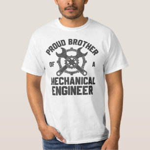 Camiseta hermano ingeniero mecánico, hermano orgulloso
