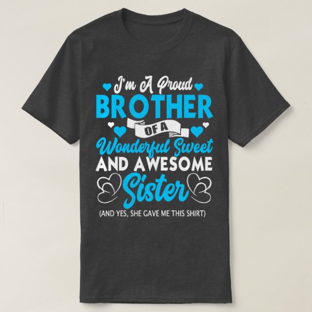 Camiseta Hermano Joven De La Hermana (Diseño del anverso)