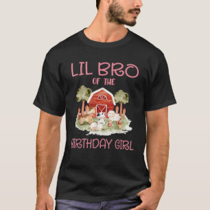 Camiseta Hermano Lil del Cumpleaños del Chica Barnyard Farm