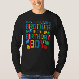 Camiseta Hermano Master Builder Construcción Ladrillos Bloq